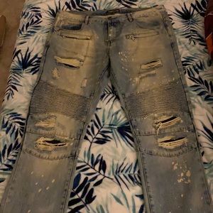 Mens motor jeans size 38 Embellish